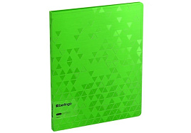 Папка с  мет. скоросшив.и вн. карм. Berlingo FS4_17392 "Neon" А4, 17мм, 1000мкм, зеленый неон