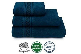 Полотенце 50*90 Донецк Пируэт 19-4324 Темно-синий 7519