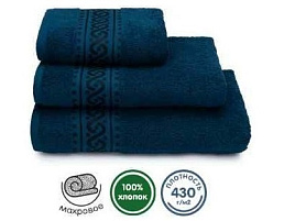 Полотенце 50*90 Донецк Пируэт 19-4324 Темно-синий 7519