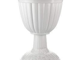 Вазон 12л Жасмин М1390 на высокой ножке бел