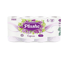 Туалетная бумага Plushe Делюкс 8шт.3-х сл.Сирень 15м