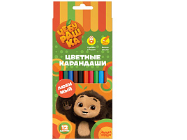 Карандаши цветные 12цв. Мульти-Пульти CPЧБ_52996 "Чебурашка", заточен., картон, европодвес