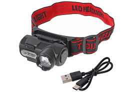 Фонарь налобный от аккумулятора 4LED 855-383