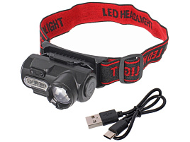 Фонарь налобный от аккумулятора 4LED 855-383