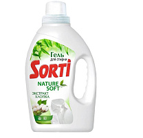 Стиральный порошок жидкий Sorti-Гель 1200мл. Экстракт хлопка(Казань)8446