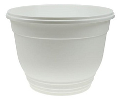 Кашпо цветочное 1л Цегла 001223 белое с/п