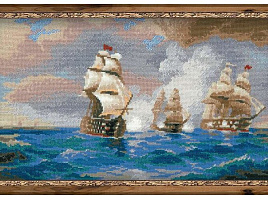 Вышивка крестиком 40х24см 1154 Меркурий, атакованный двумя.