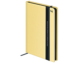 Ежедневник А5 BG DuA5_66884 "Monochrome. Mimosa", желтый, soft touch, с резинкой, 136л., 7БЦ