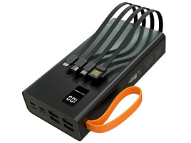 Аккумулятор внешний MORE CHOICE PB22-30 с кабелем 2USB 2.1A - 30000mAh черный