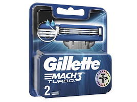 Кассеты для бритья Mach3 Turbo 2шт(Gillette)5143
