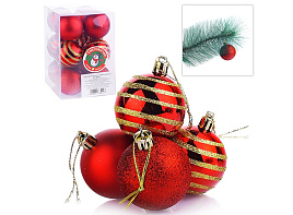 Набор шаров 5см S1294 Энергия зимы Красный 12шт