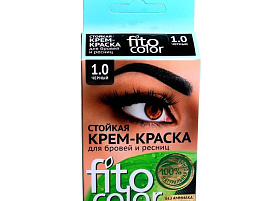 Краска для бровей и ресниц Fito color крем чёрный на 2примен.7049