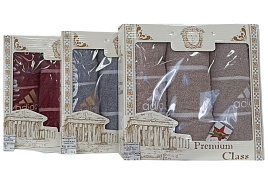 23ф Полотенце в кор. 3в1 (70*14050*90-2шт) Адидас махра