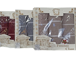 23ф Полотенце в кор. 3в1 (70*14050*90-2шт) Адидас махра