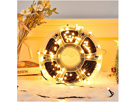 Электрогирлянда бабина провод 50м желтое свечение V7-2-50