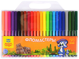 Фломастеры 24цв. Енот в Италии WP_10730 смываемые, блистер