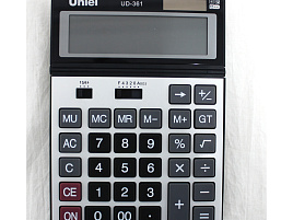 Калькулятор Uniel настольный UD-361 12 разрядов, двойное питание, 197х140х26