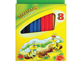 Пластилин 8цв. Пчелка 280038/280038Н восковой