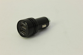 Зарядное устройство от прикуривателя 2гн USB 1A/2.4A