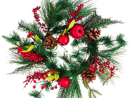 Венок новогодний 46см 227-554