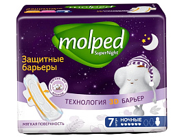 Прокладки Molped Pure Super Night 7шт.ночные