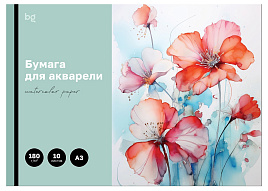 Папка для акварели А3 10л. BG БА10А3_60204 "Маки", 180г/м2