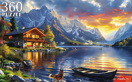 Пазл 360эл. Вечернее озеро на закате Ф360-0185
