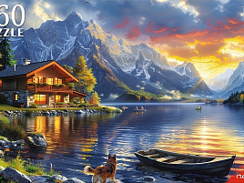 Пазл 360эл. Вечернее озеро на закате Ф360-0185