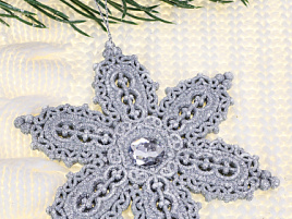 Подвеска пластик Снежинка НУ-5102