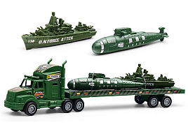 Инерционная Машина 6611 Военный с подводной лодкой и военным кораблем