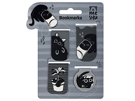 Закладки магнит. д/книг MESHU MS_66071 "Meow Sy", 4шт., соф-тач