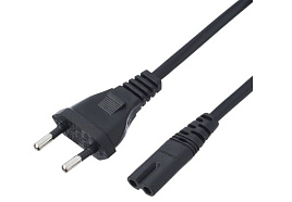 Кабель GOPOWER (00-00025227) C7 (2-pin) 1.8м ПВХ 0.75мм черный