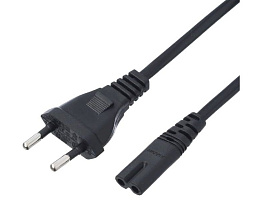 Кабель GOPOWER (00-00025227) C7 (2-pin) 1.8м ПВХ 0.75мм черный