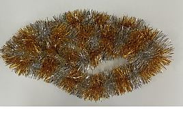 Мишура №10/H04 Золото+серебро