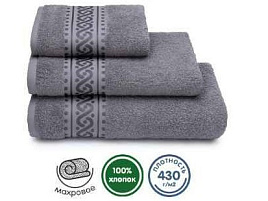 Полотенце 70*130 Донецк Пируэт 17-3911 Серый 7625