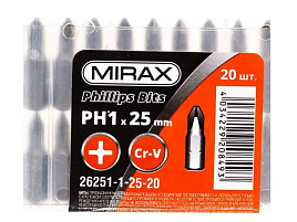 Набор бит Mirax 20шт 26251-1-25-20/8493 тип хвостовика С