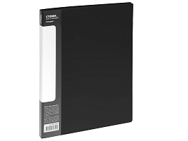 Папка 30 вкл. СТАММ ММ-30619 "Стандарт" А4, 17мм, 600мкм, пластик, черная