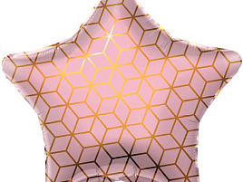 Шар надувной Ф19 Звезда геометрия с рисунком 757673