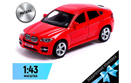 Машина металлическая 7152976 1:43 BMW X6 красный