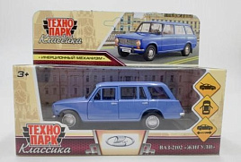 Машина металлическая 2102-12-BU ваз-2102 12 см, двери, багаж, инер,голубой