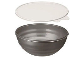 Миска пластик 2,8л 431296842/1136 с крышкой металлик бежевый