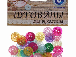 Пуговицы 467-054 Радужные одуванчики набор 40шт