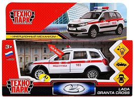 Машина металлическая GRANTACRS-12SLAMB-WH LADA GRANTA CROSS СКОРАЯ 12 см