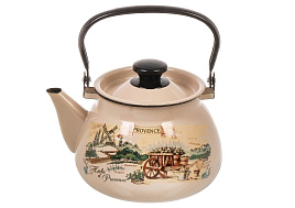 Чайник эмаль 3л 42115-123/6-У4 Травы Прованса пудра