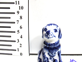 Сувенир Гжель Собака с ошейником Большая