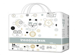 Подгузники Inseense V5S р-р XL 12-17кг 34шт трусики салатовые