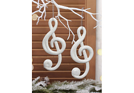 Подвеска пластик Скрипичный ключ 10см 2шт 916-2008