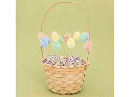 Сувенир Пасхальный Яйца на палочке в обсыпке ч51855