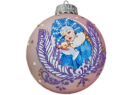 Шар 100 Снегурочка с зайкой  КУ-100-244048 упак