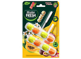 Блок для унитаза Master Fresh  2*50гр.подв.Тропик М
